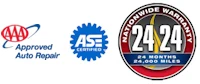 AAA approved, ASE certified, 24 24 Warranty